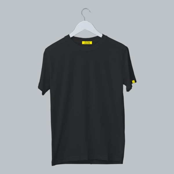 Black Men’s Plain Half Sleeve T-Shirt
