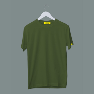 Olive Green Men’s Plain Half Sleeve T-Shirt