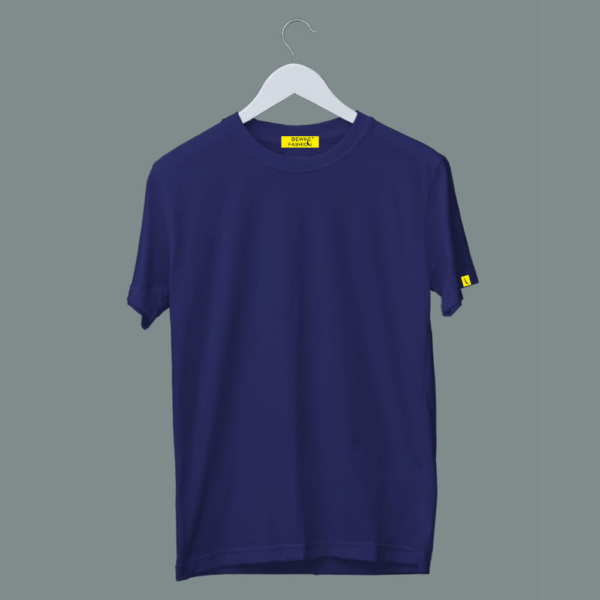 Navy Blue Men’s Plain Half Sleeve T-Shirt